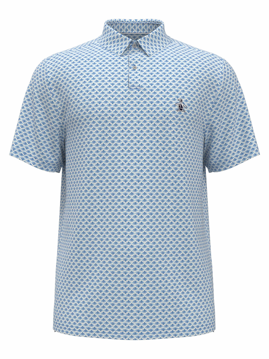 Retro Geo Print Golf Polo (Cloisonne) 