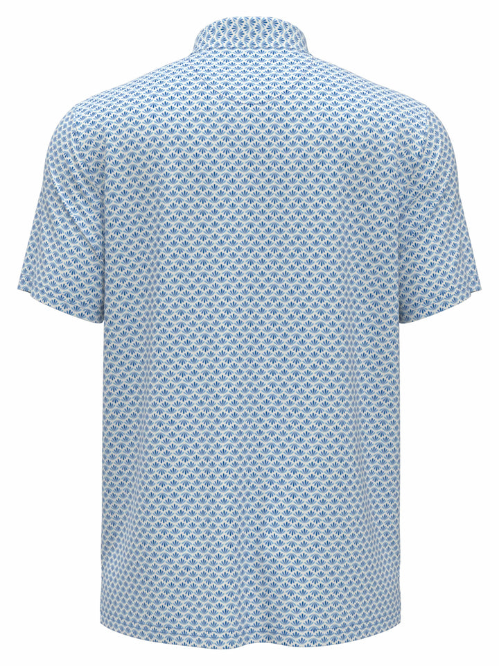 Retro Geo Print Golf Polo (Cloisonne) 