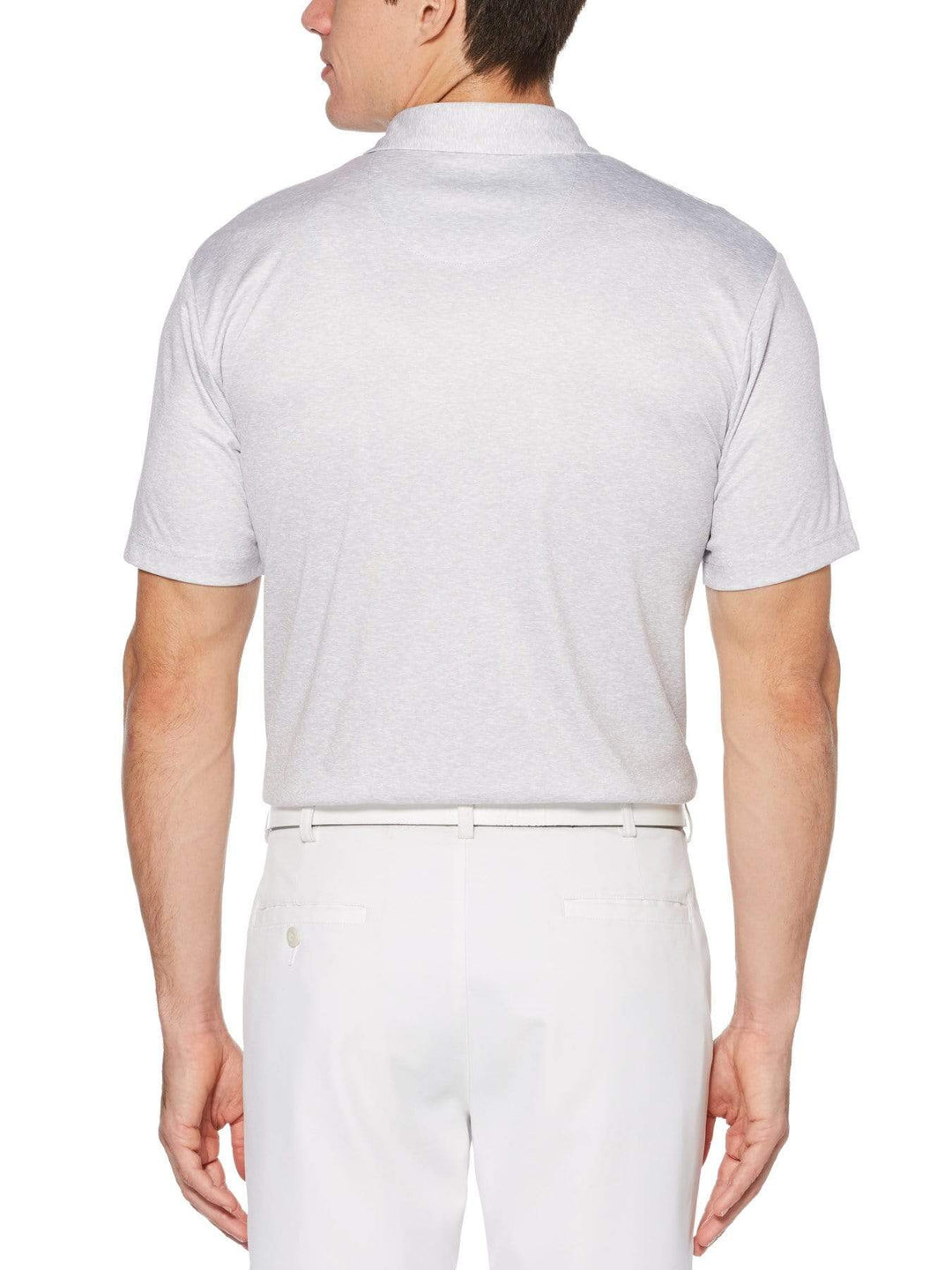 Men's Scattered Heather Chest Print Short Sleeve Golf Polo
