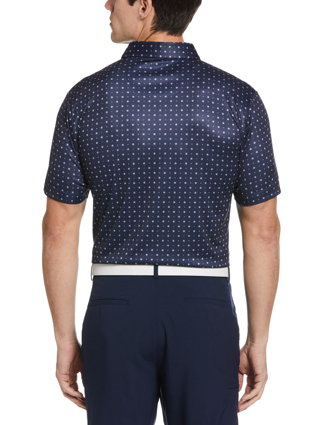 Men's Short Sleeve Mini Medallion Print Polo