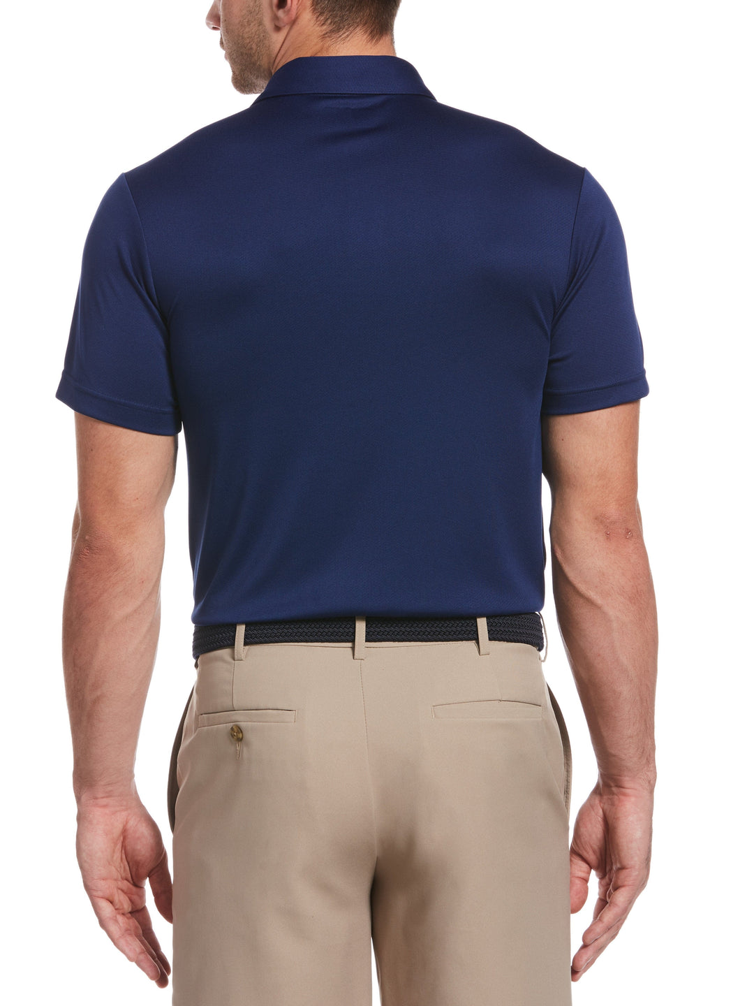 Men's Soft Jacquard Print Blocked Polo