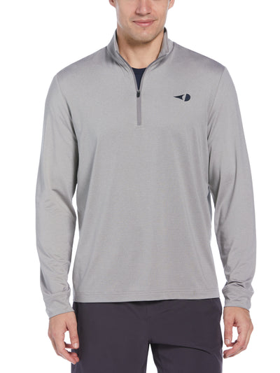 Solar 1/4 Zip Tennis Shirt (Light Grey Heather) 