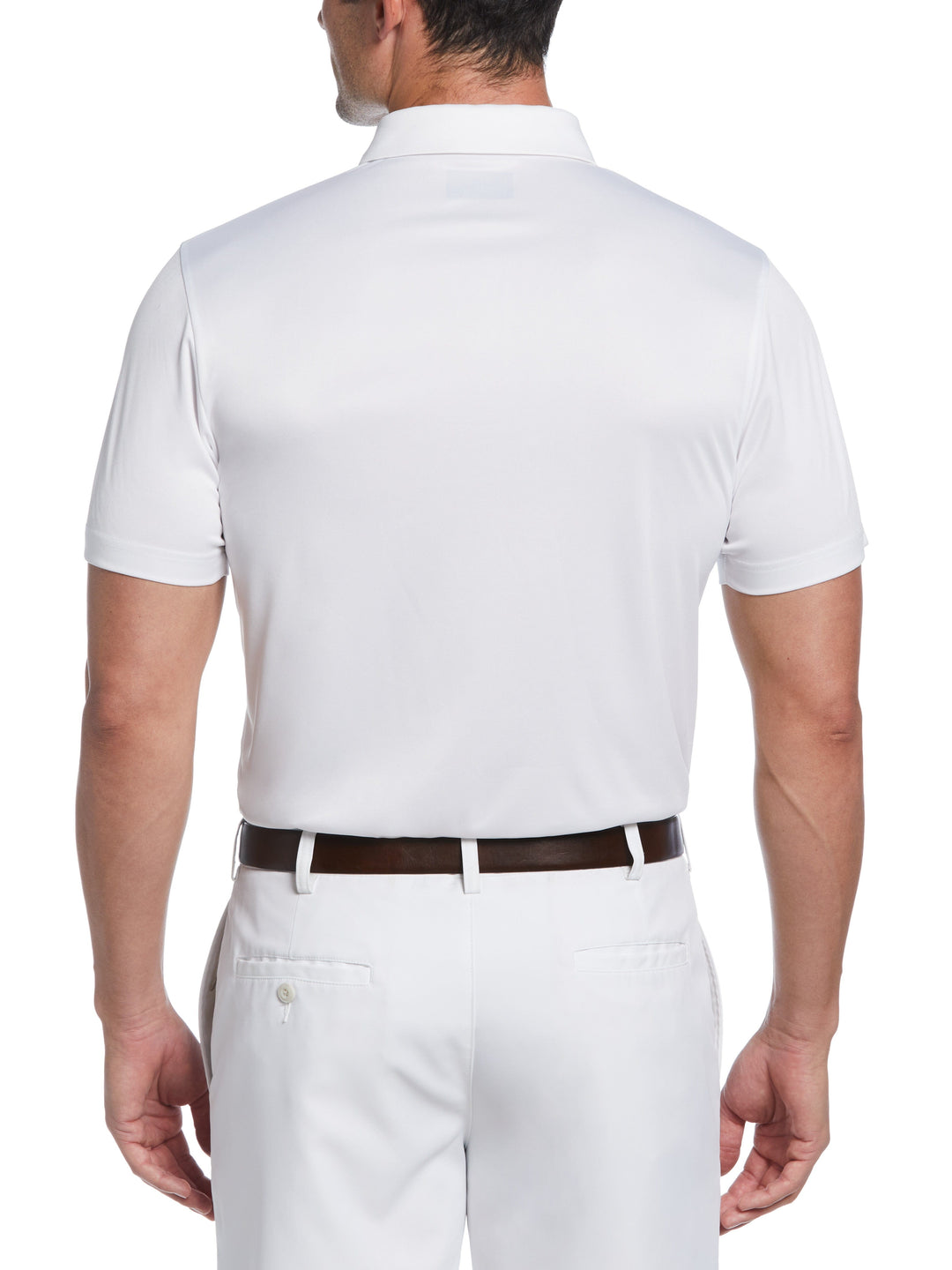 Solarized Asymmetric Print Golf Polo (Bright White) 