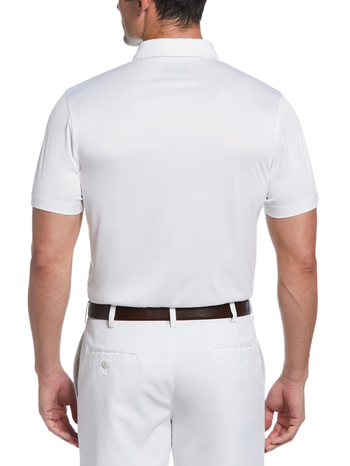Solarized Asymmetric Print Golf Polo (Bright White) 