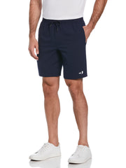 Solid Athletic Tennis Short with Drawstring (Peacoat) 