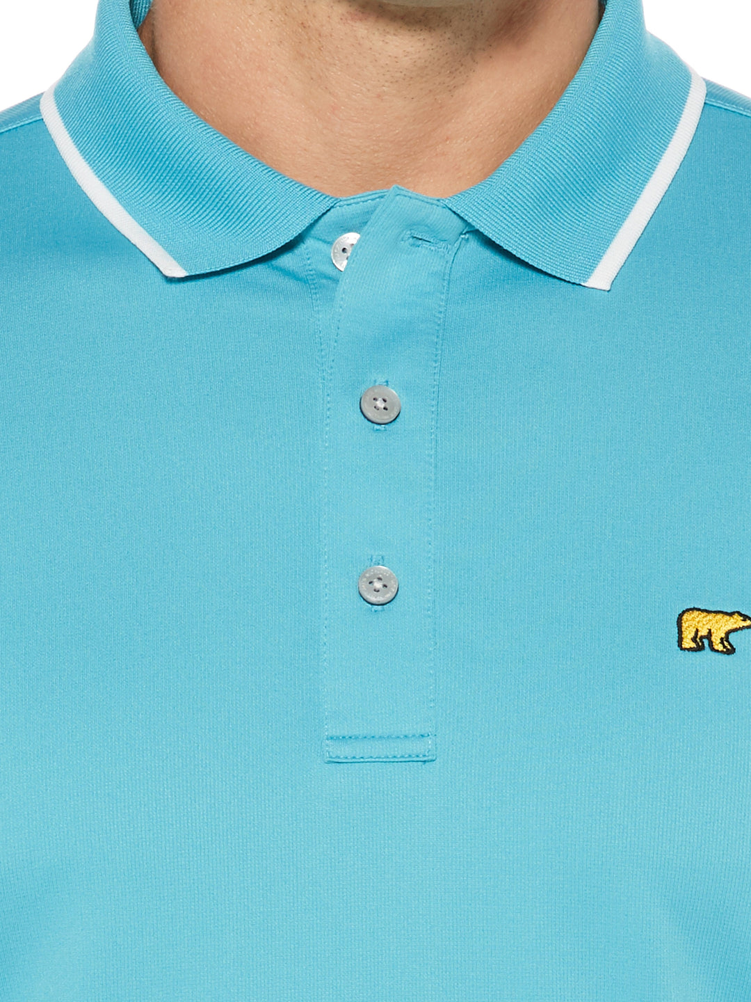 Men's Solid Golf Polo with Cuff Tipping