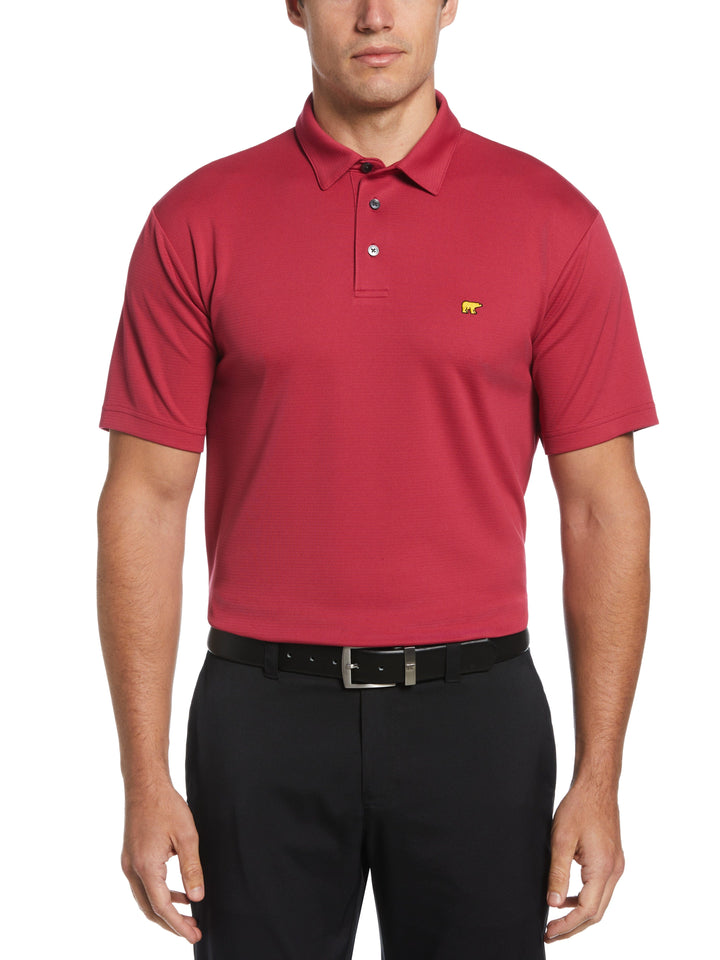 Solid Textured Golf Polo (Red Bud) 