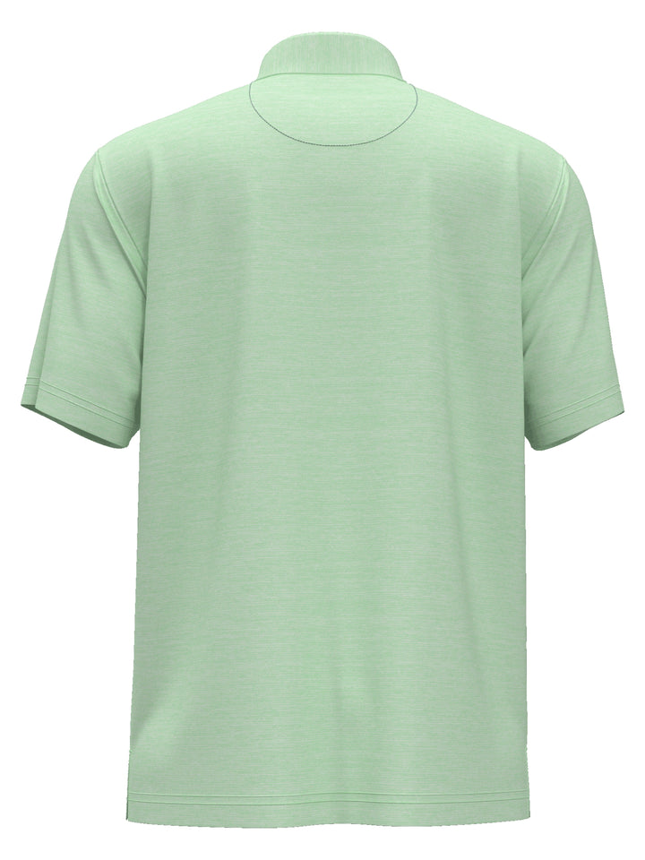Space Dye Texture Golf Polo (Green Ash Heather) 