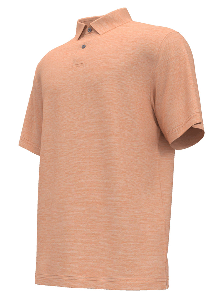 Space Dye Texture Golf Polo (Tangerine Heather) 
