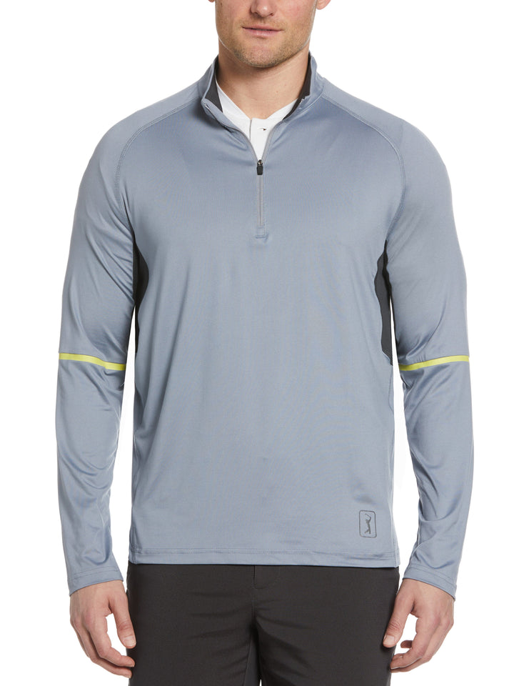 Men's Sun Protection Quarter Zip Golf Shirt