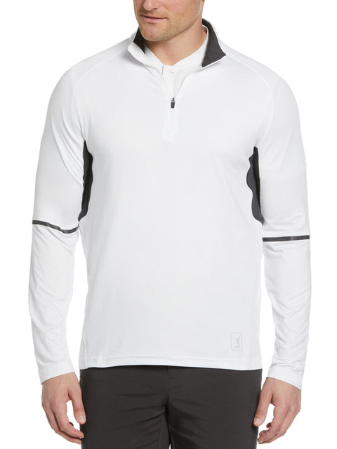 Men's Sun Protection Quarter Zip Golf Shirt