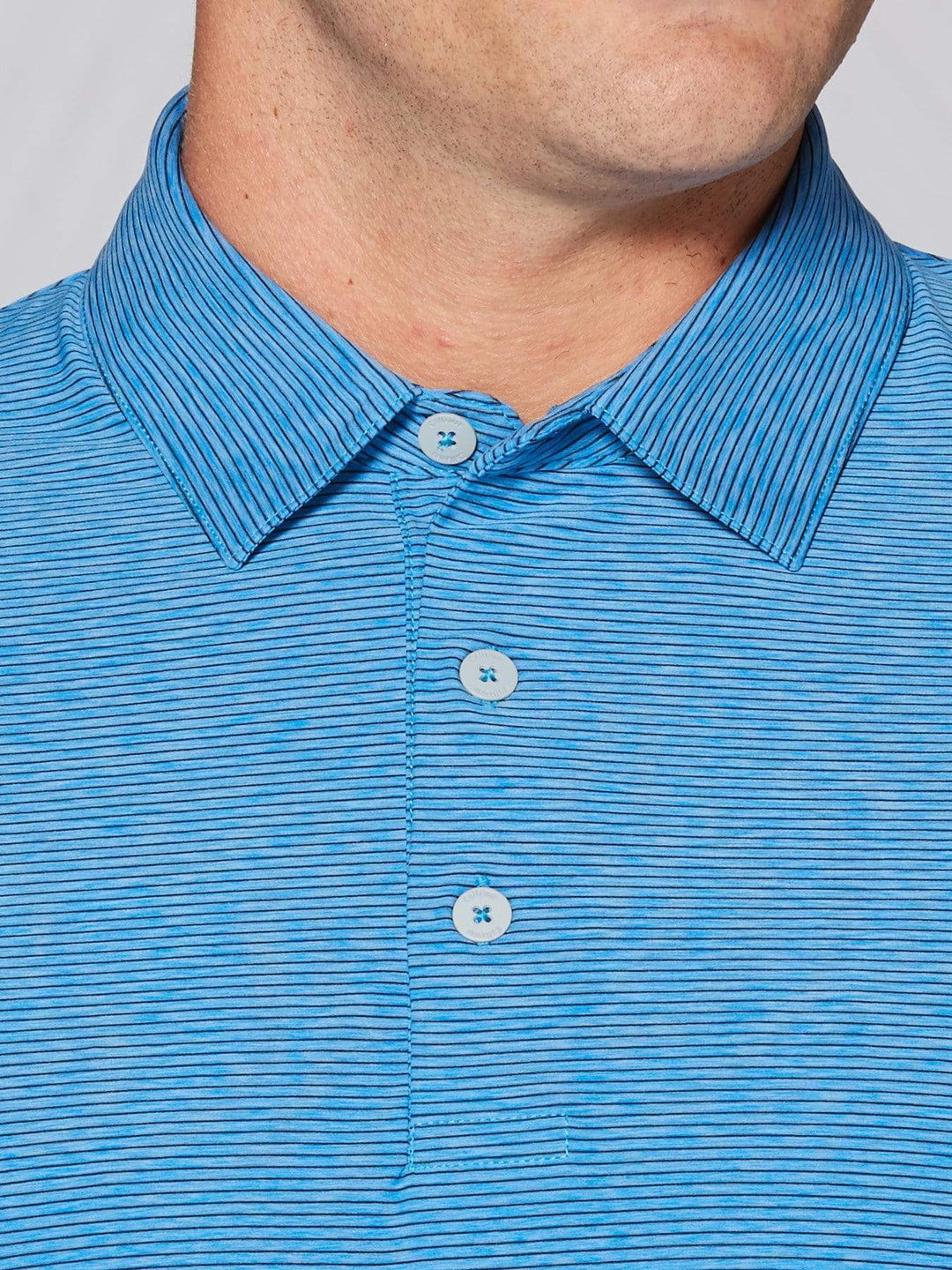 Men's Tour Authentic Heather Striped Polo