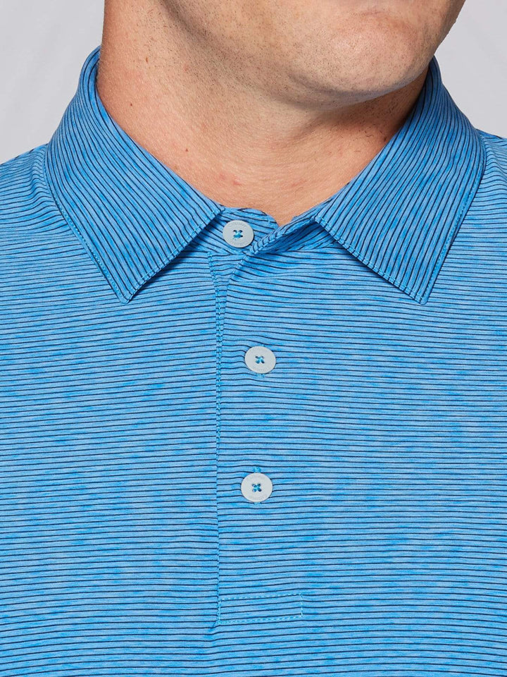 Men's Tour Authentic Heather Striped Polo
