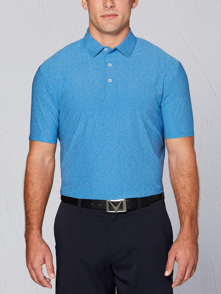 Men's Tour Authentic Heather Striped Polo