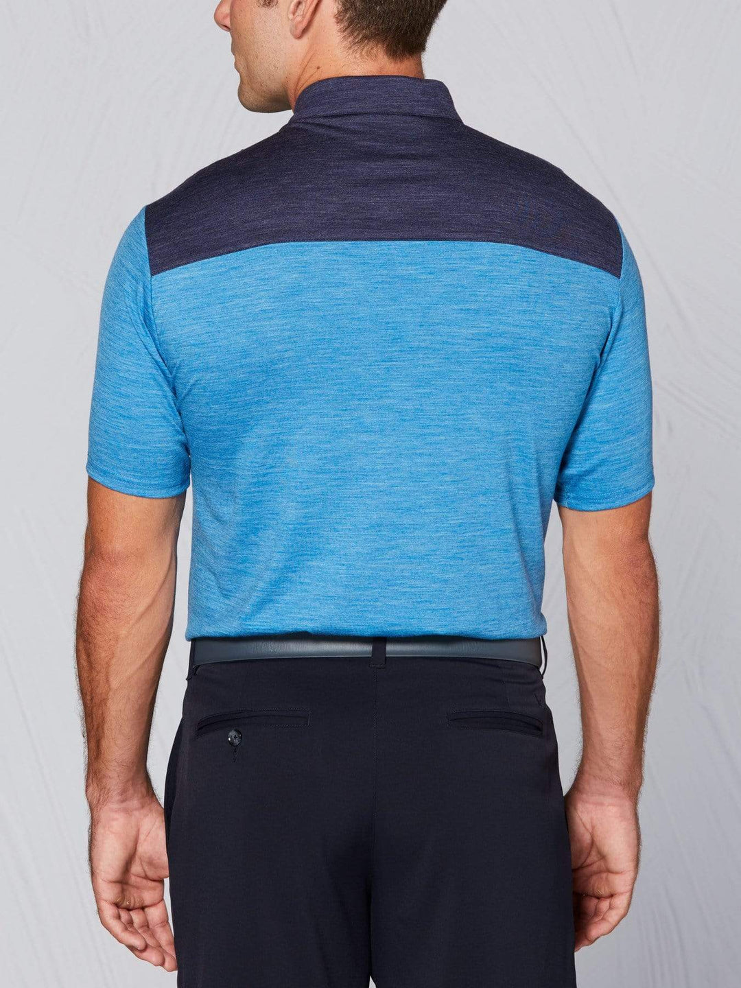 Men's Tour Authentic Wool Blocked Heather Polo
