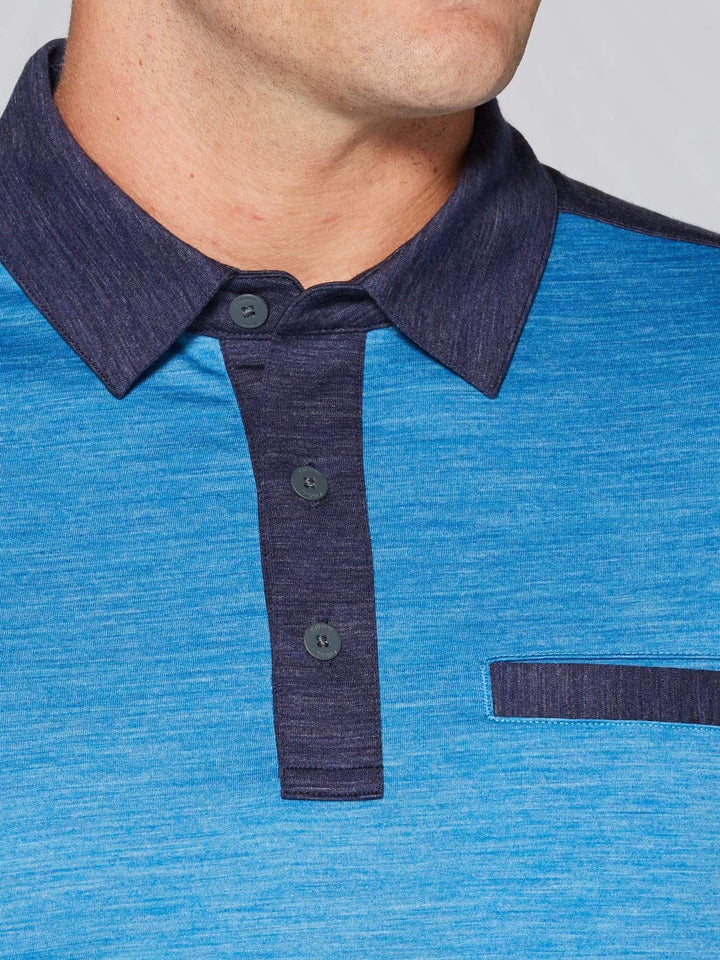 Men's Tour Authentic Wool Blocked Heather Polo