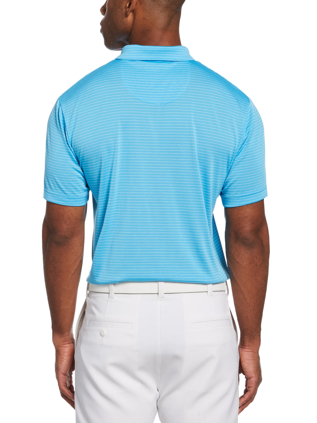 Two Color Stripe Golf Polo (Swim Cap) 
