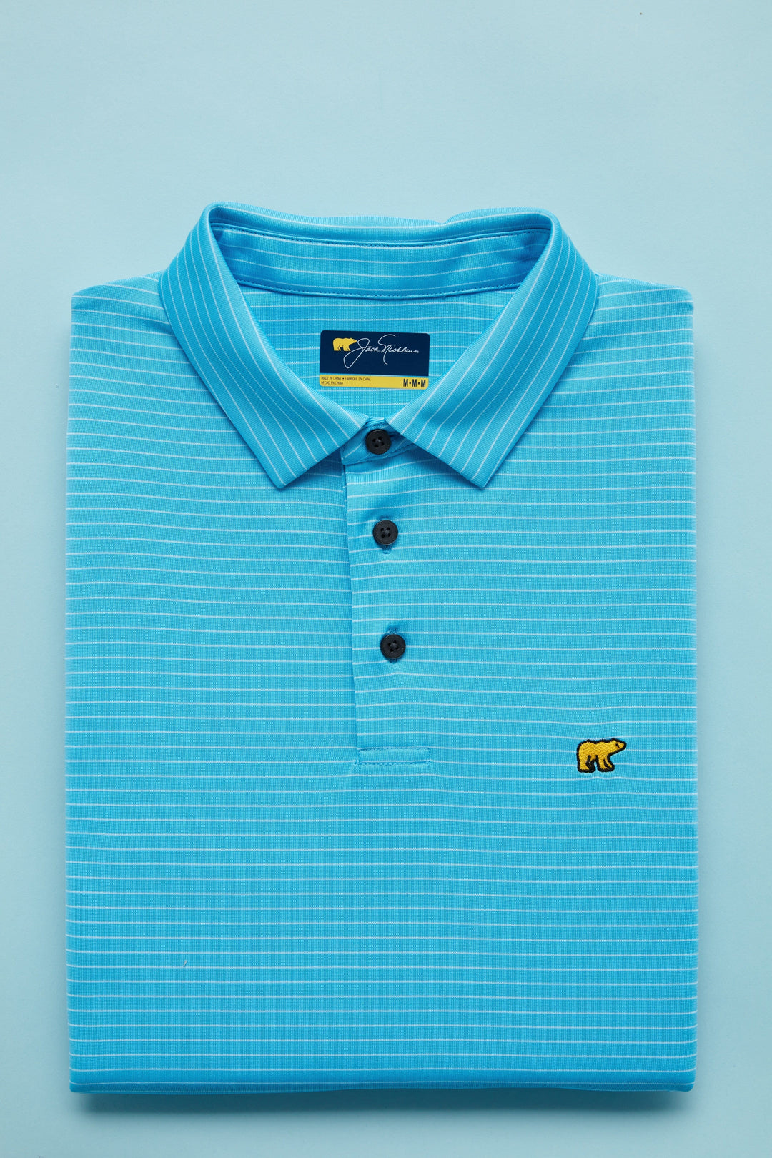 Men's Two Color Stripe Golf Polo