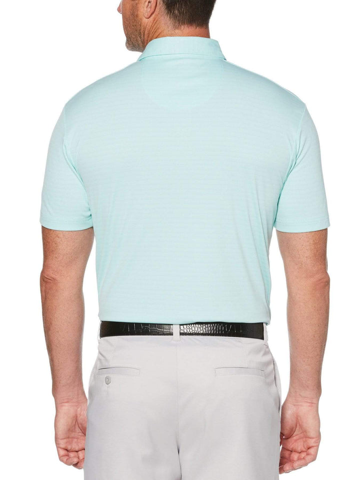 Men's Two Tone Horizontal Stripe Jacquard Polo