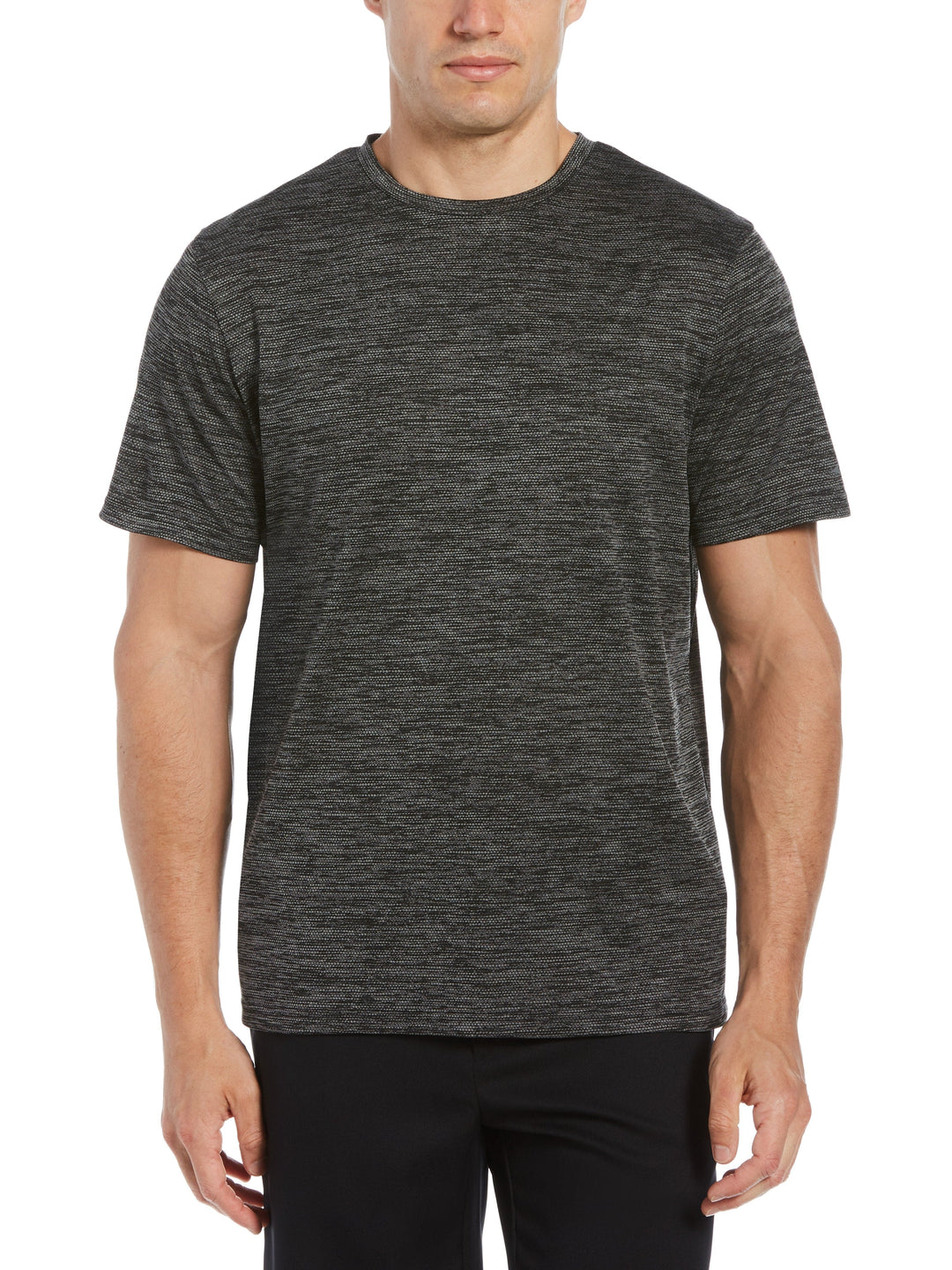 Men's Two-Tone Textured Crew Tennis Tee