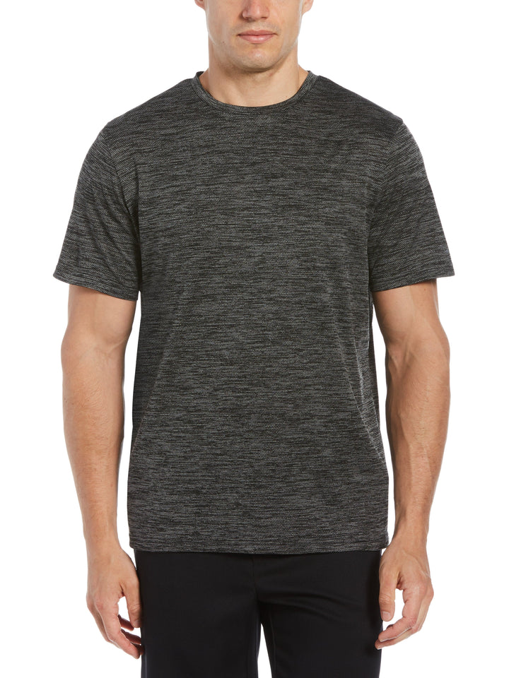 Men's Two-Tone Textured Crew Tennis Tee