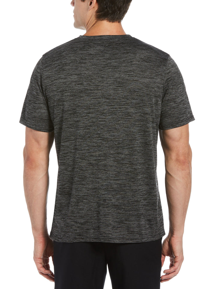 Men's Two-Tone Textured Crew Tennis Tee