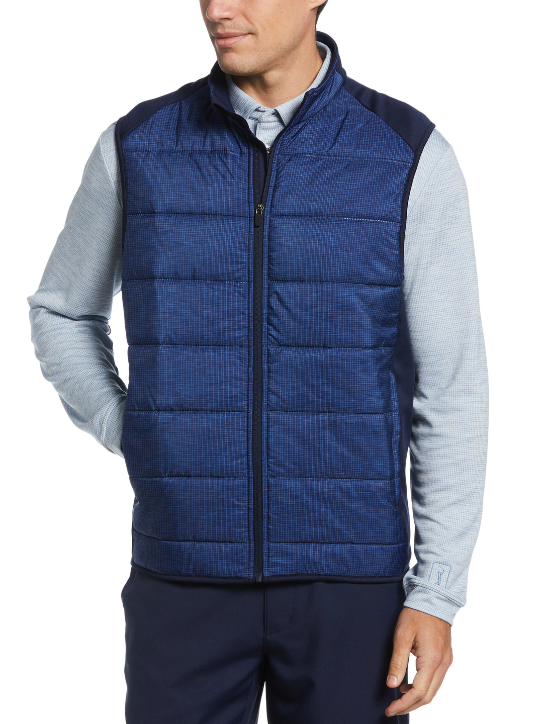 Ultrasonic Print Full Zip Golf Vest (Peacoat) 
