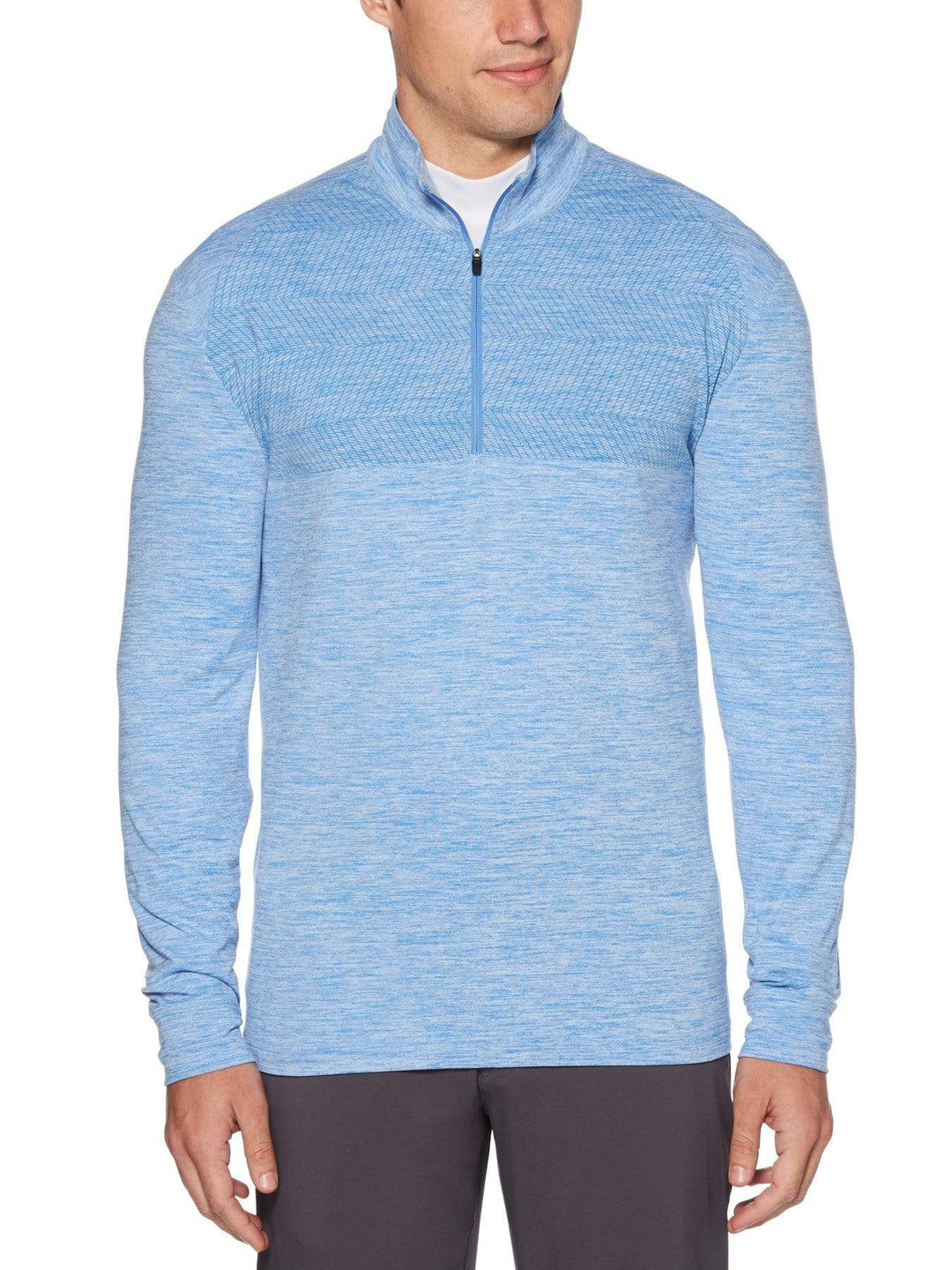 Men's Water Repellent Pigment Print Quarter-Zip Sweater