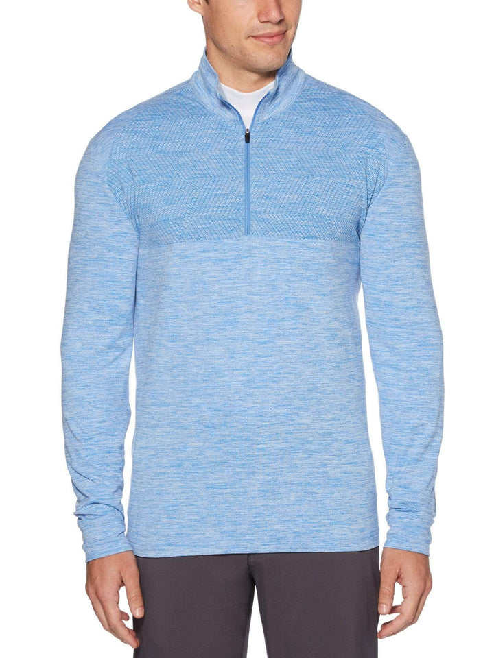 Men's Water Repellent Pigment Print Quarter-Zip Sweater
