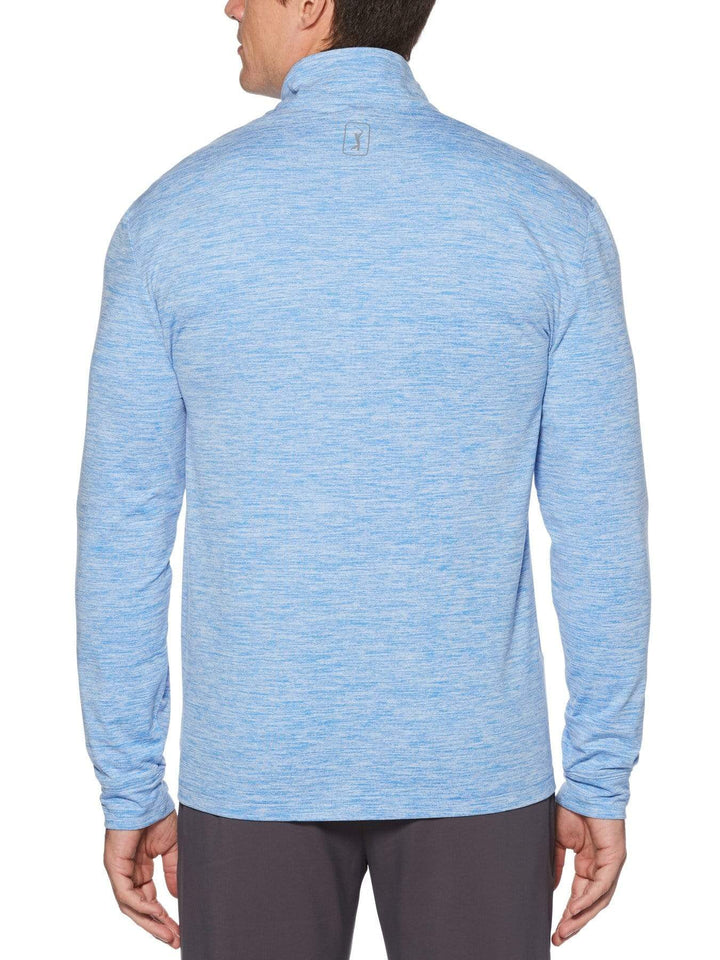 Men's Water Repellent Pigment Print Quarter-Zip Sweater
