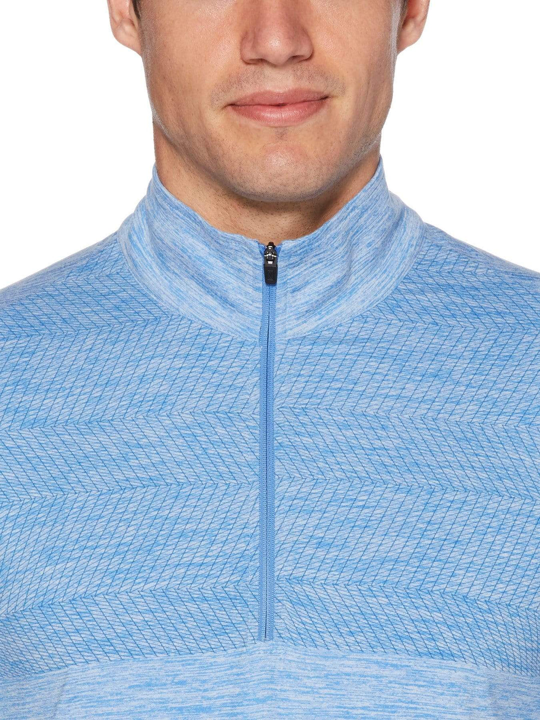 Men's Water Repellent Pigment Print Quarter-Zip Sweater