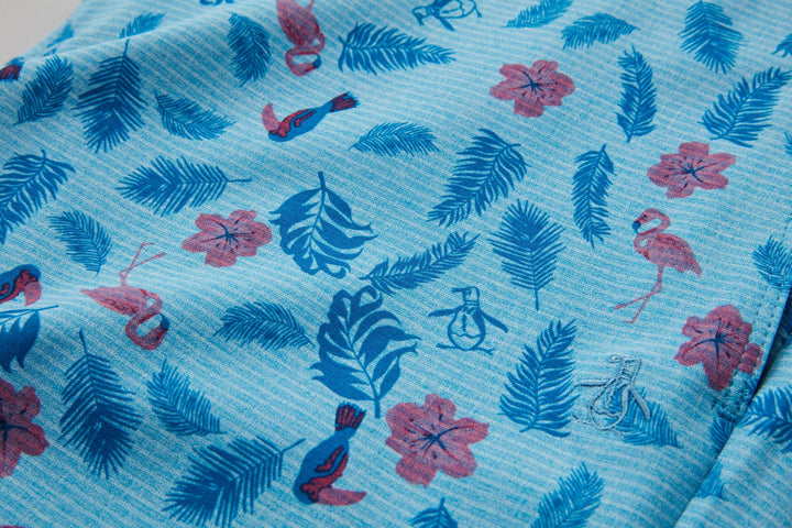 Men's Whimsical Tropical Print 8" Golf Short