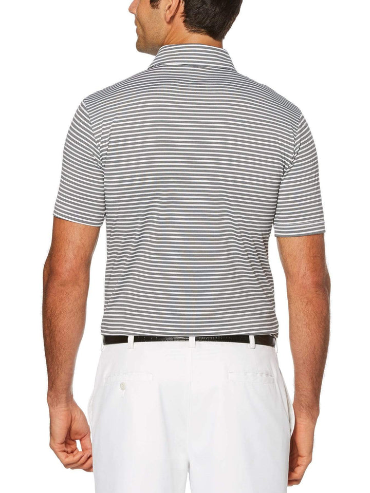 Men's Yarn Dyed Feeder Stripe Short Sleeve Polo