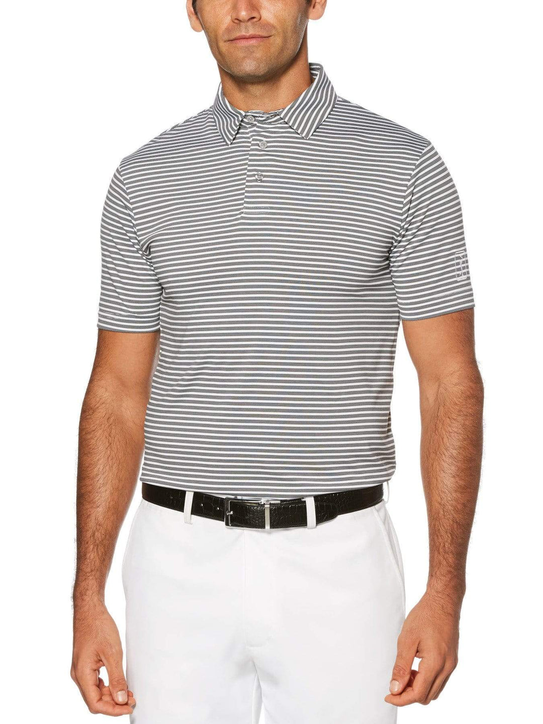 Men's Yarn Dyed Feeder Stripe Short Sleeve Polo