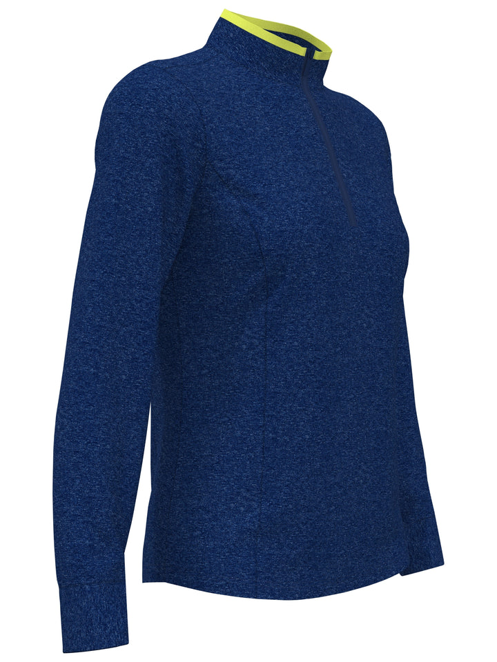 Quarter Zip Golf Sweater (Blue Sapphire Htr) 