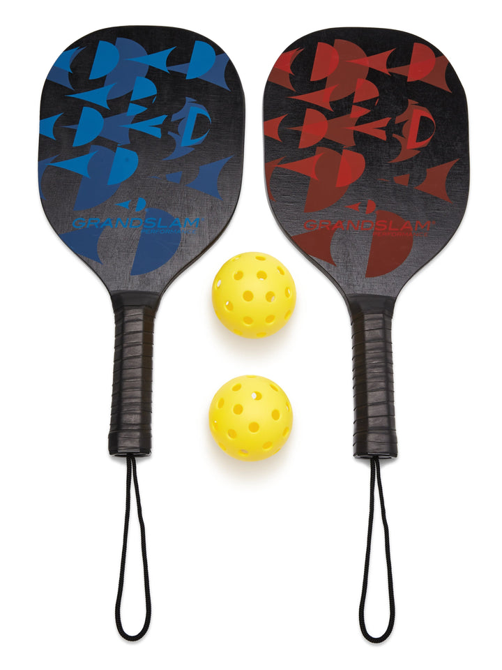 Pickleball Net and Paddle Set (Black) 