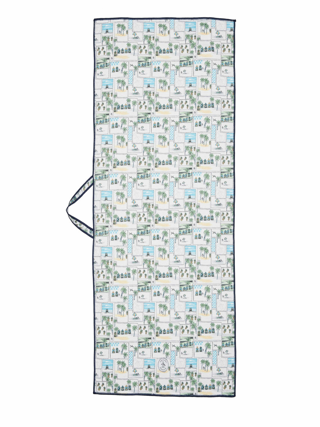 Tropical Postcard Waffle Towel (Bright White) 