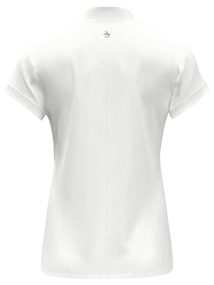 Womens Cap Sleeve Directional Golf T-Shirt (Bright White) 