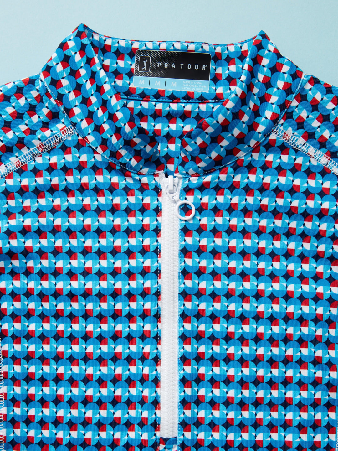 Women's Circular Geo Print Stretch Sun Protection Golf Shirt