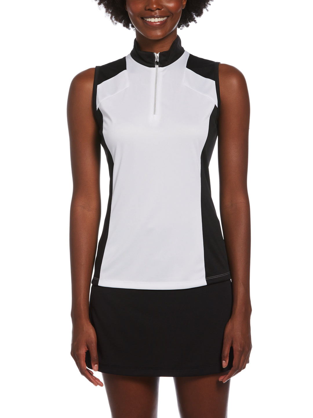 Women's Color Block Sleeveless Golf Polo