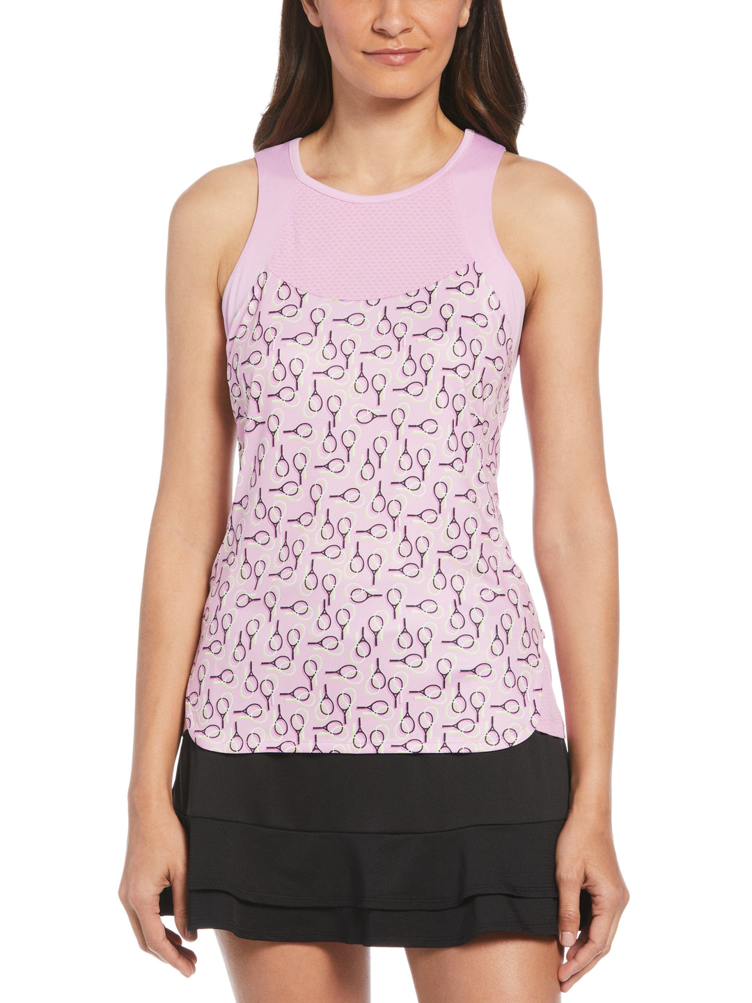 Women's Doubles Printed Racerback Tennis Tank