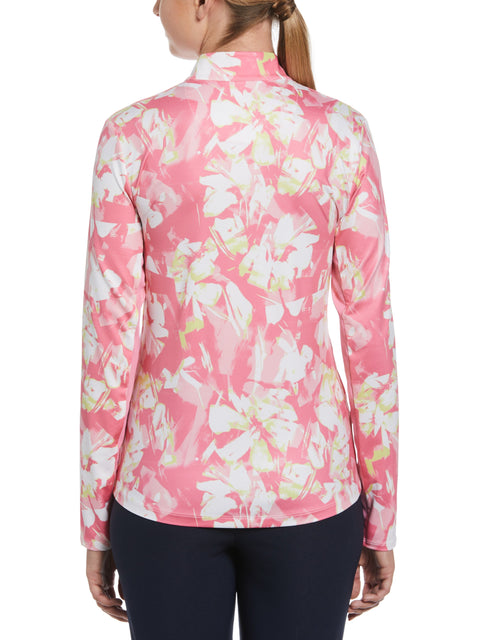 Floral Print Long Sleeve Golf Polo (Flowering Ginger) 