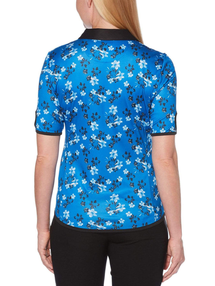 Women's Floral Print Shirt with Contrast Binding