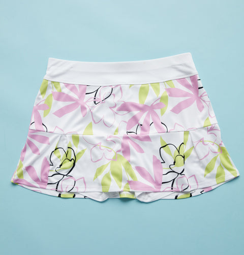 Women's Floral Print Tennis Skort with Pleats