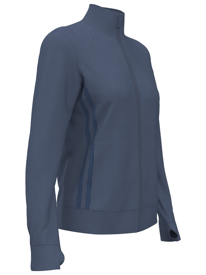 Full Zip Golf Sweater (Vintage Indigo Htr) 