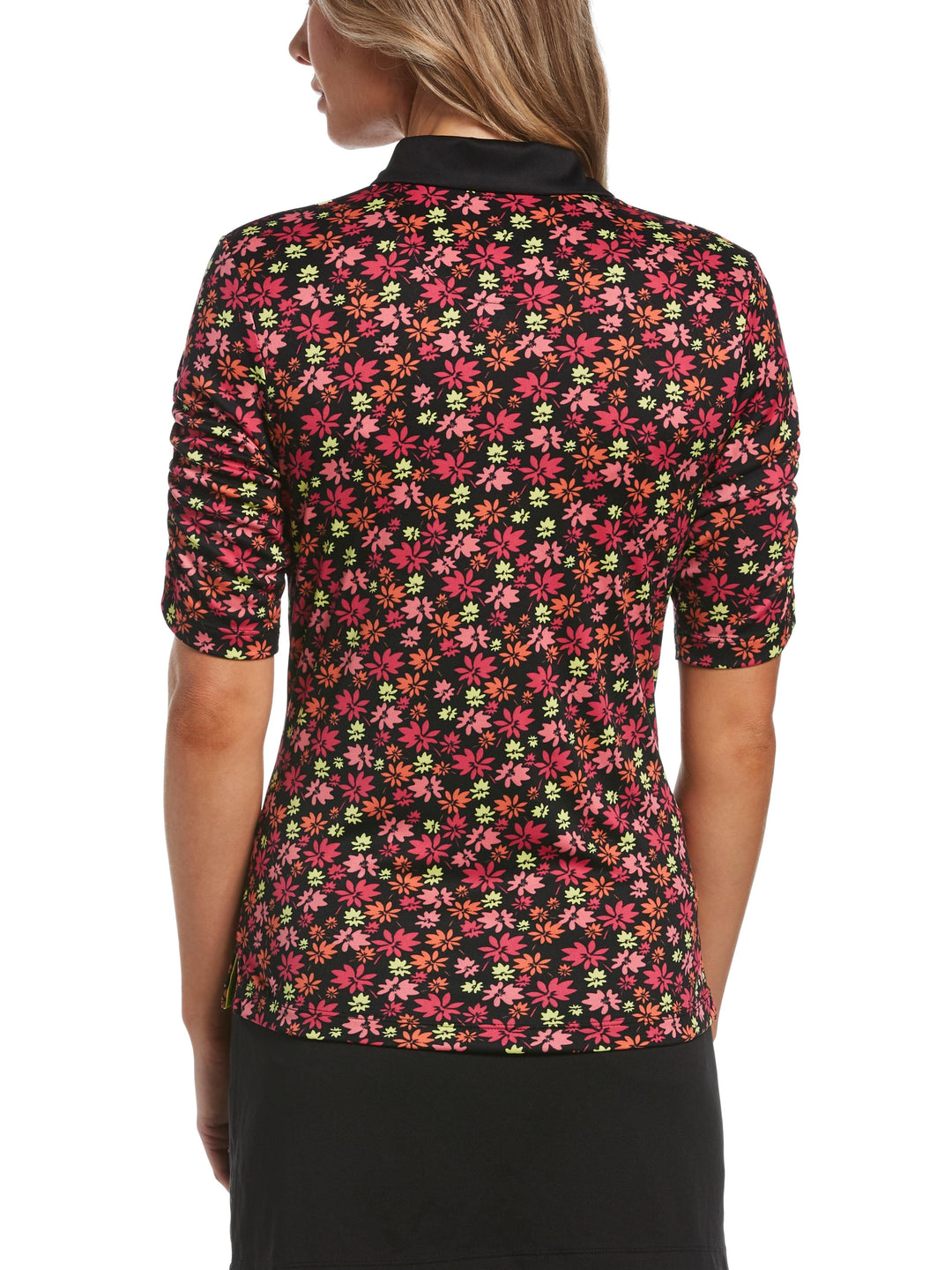 Women's Funfetti Floral Print Golf Polo