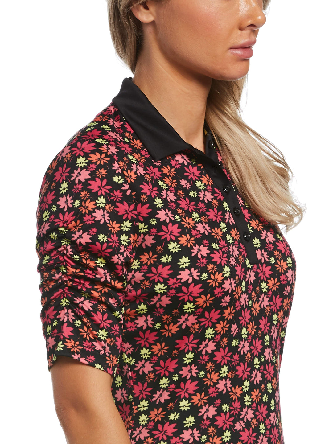 Women's Funfetti Floral Print Golf Polo