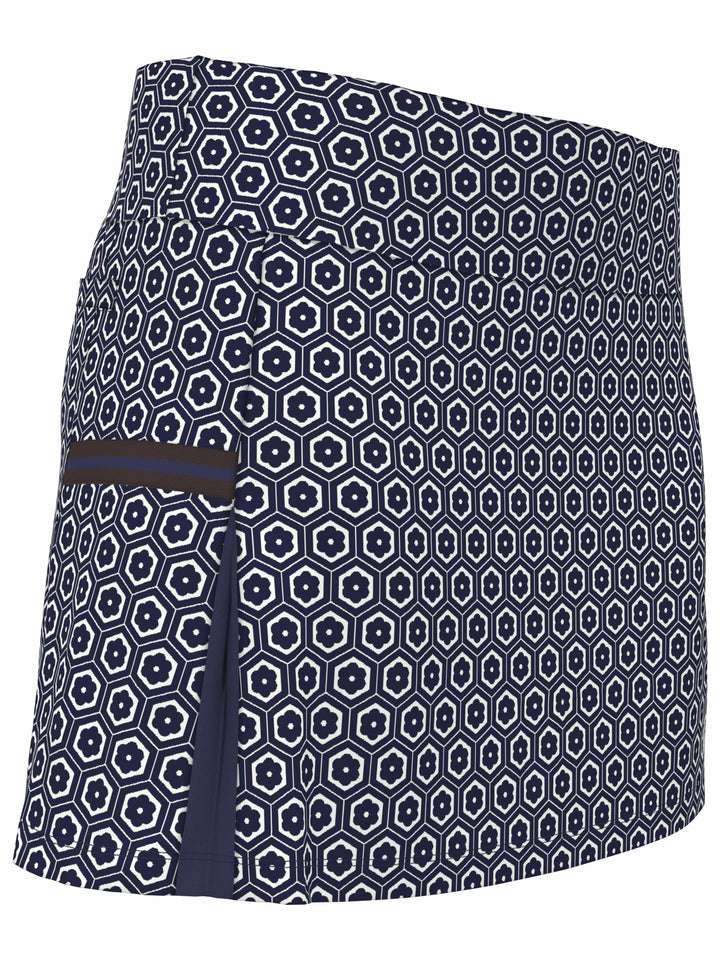 Womens Geo Printed Golf Skort (Astral Night) 