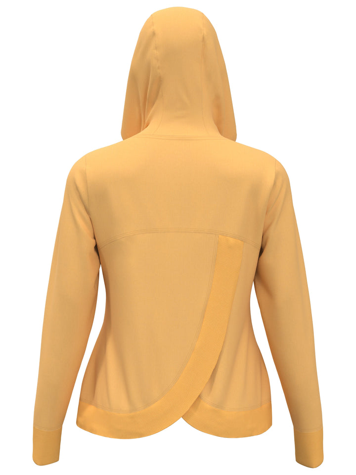 Golf Hoodie with Overlapping Back Detail (Amber Yellow) 