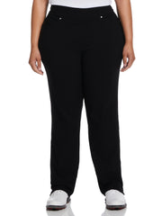 Plus Size Pull-On Golf Pant (Caviar) 